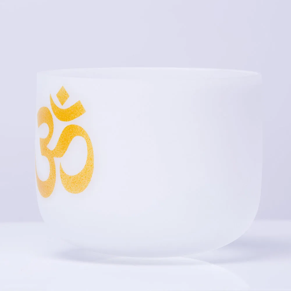 Mythstone OM Crystal Sound Bowl Meditation Handcrafted for Mindfulness and Protection Singing Bowl - Image 2