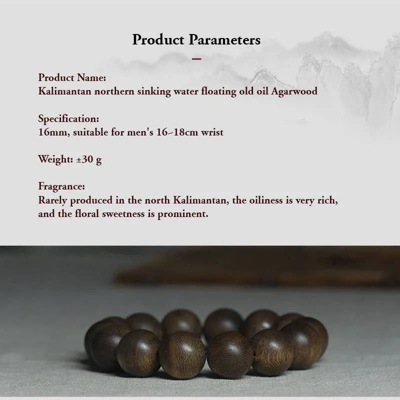 Mythstone Rare Northern Kalimantan Agarwood Ward Off Evil Spirits Bracelet - Image 8