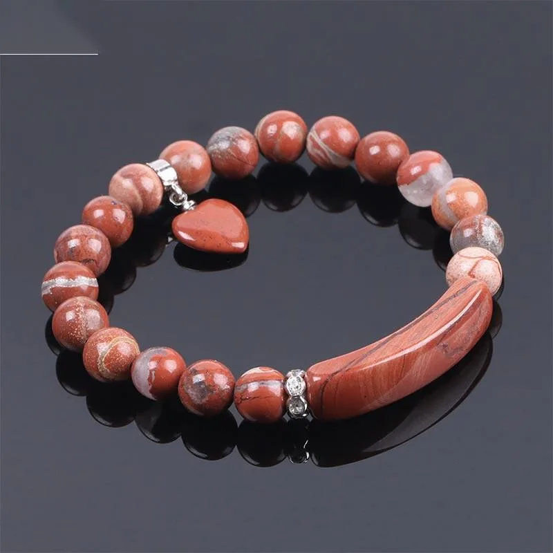 Mythstone Natural Quartz Love Heart Healing Beads Bracelet - Image 32