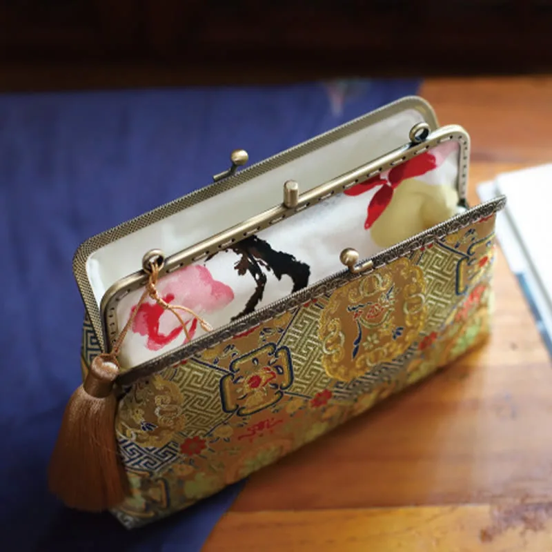 Mythstone Vintage Geometry Flowers Metal Chain Crossbody Bag Shoulder Bag Handbag - Image 3