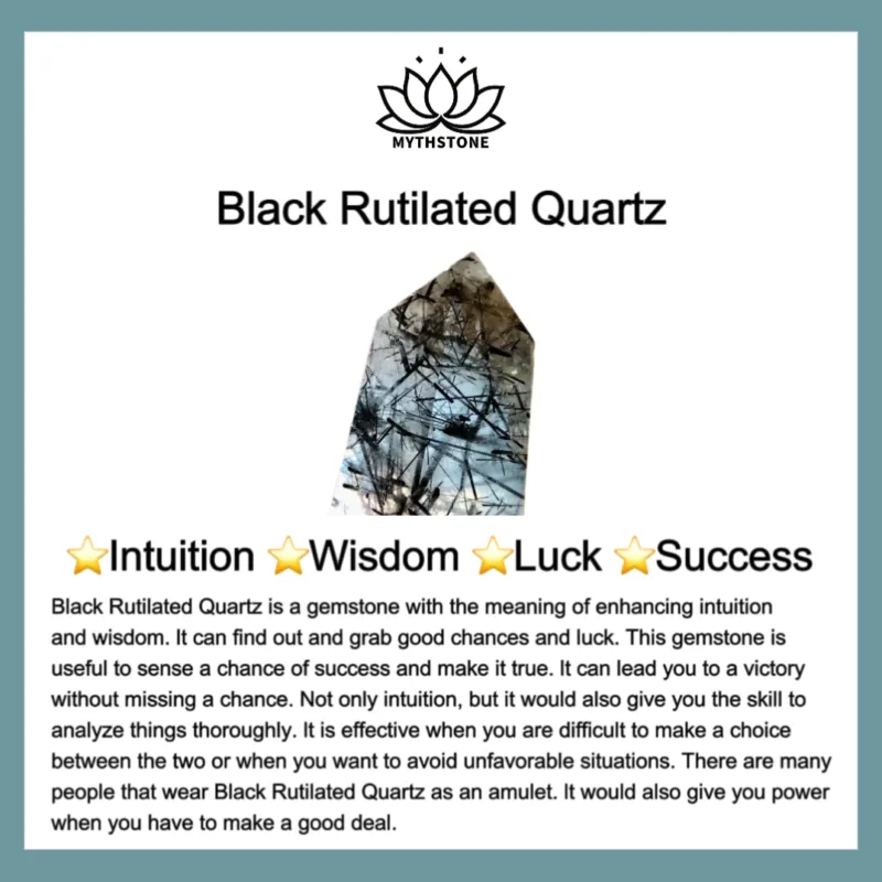 Mythstone Black Obsidian Black Rutilated Quartz Moonstone Cube Strength Bracelet - Image 7
