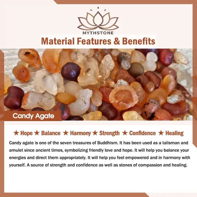 Mythstone Colorful Candy Agate Gold Swallowing Beast Family Peach Harmony Charm Bracelet - 图片 8