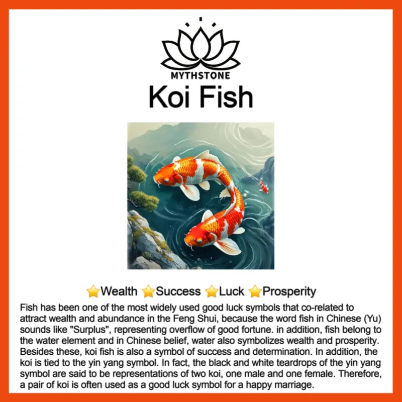 Mythstone - Double Koi Fish Peace Buckle Wealth Luck Key Chain - Image 16