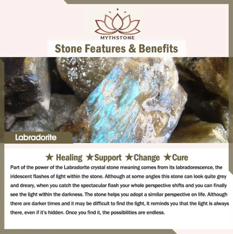 Mythstone Natural Gemstone Tree of Life Lucky Charm Stretch Bracelet - Image 46