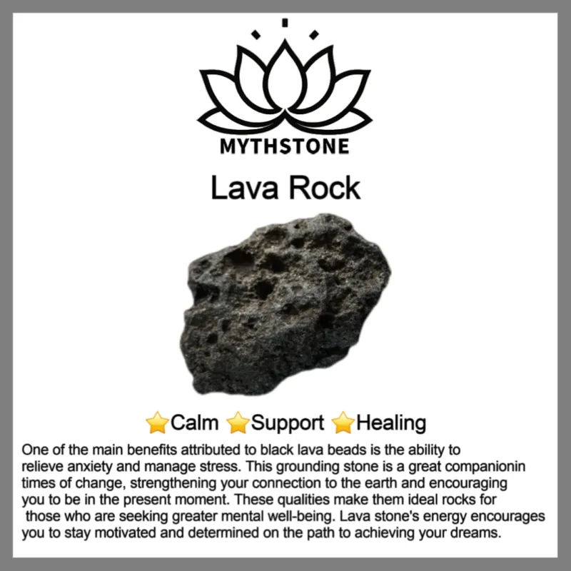 Mythstone 108 Natural Lava Rock Beads Prayer Mala Bracelet Necklace - Image 5