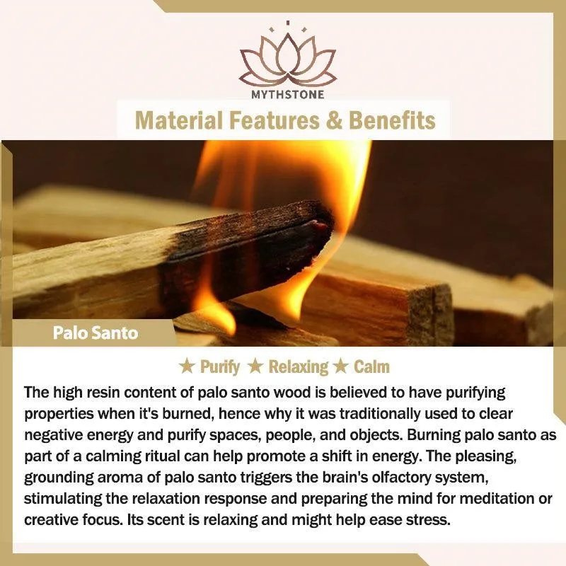 Mythstone 6 Pcs Natural Palo Santo Peace Incense - Image 10
