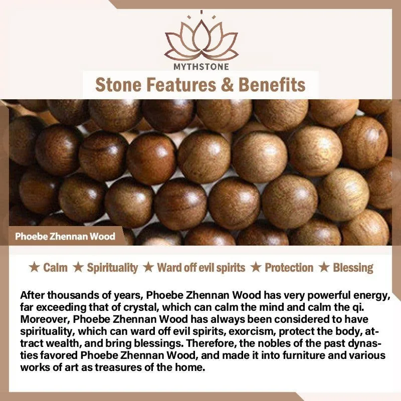 Mythstone Rare Phoebe Zhennan Wood Spirituality Blessing Bracelet - Image 20