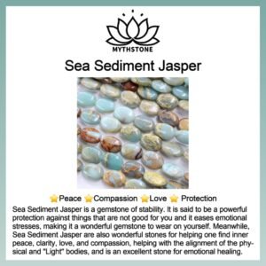 MythStone 108 Beads Natural Stone Tiger Eye Mala Healing Bracelet Sea Sediment Jasper 300x300