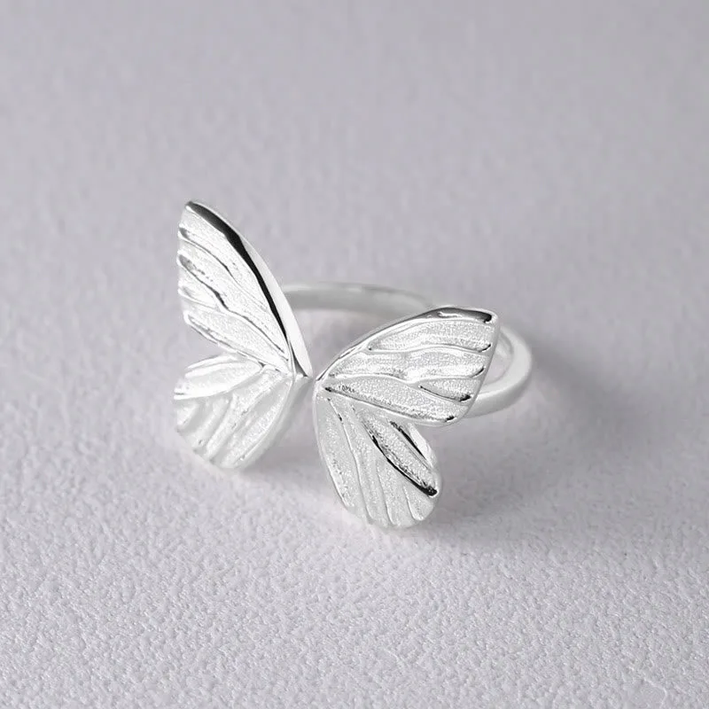 Mythstone 925 Sterling Silver Butterfly Love Freedom Ring - Image 4