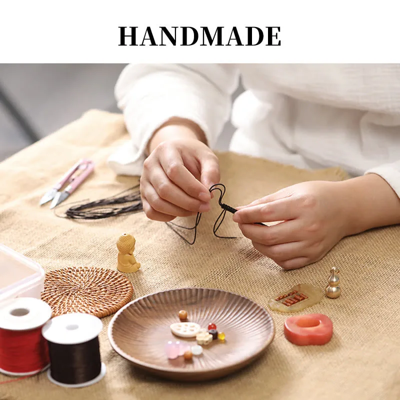 Mythstone Natural Cinnabar Red Agate Blessing Red String Bracelet - Image 13