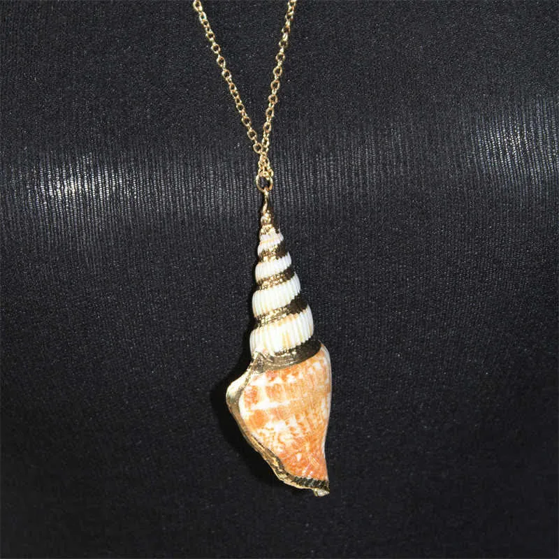 Mythstone Natural Shankha Conch Shell Seashell Lucky Necklace Pendant - Image 11