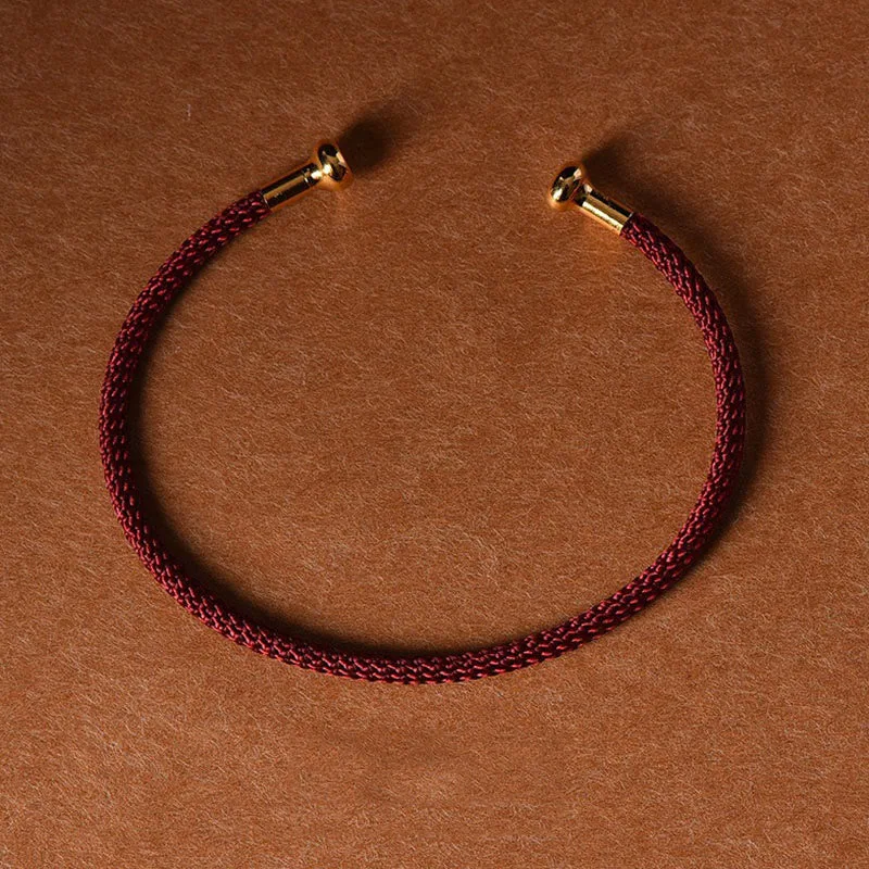 Mythstone Simple Design Handmade Luck Braid String Cuff Bracelet - Image 9