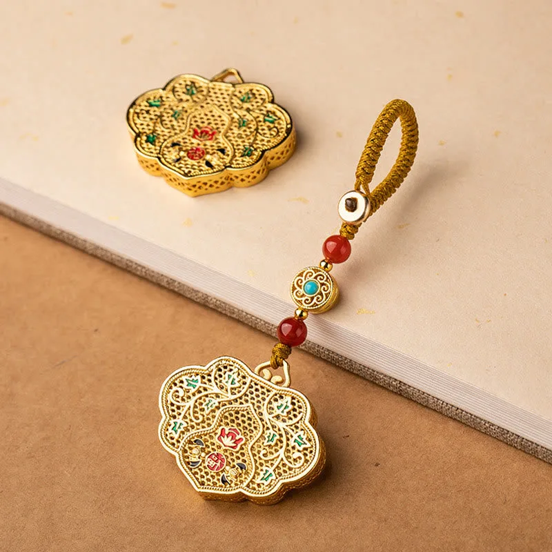 Mythstone Lock of Good Wishes Fu Character Luck Blessing Key Chain - Image 3