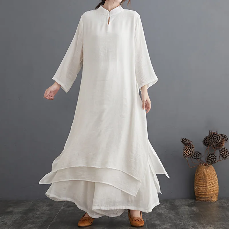 Mythstone Simple Pattern Meditation Prayer Spiritual Zen Practice Yoga Clothing Women's Set - Image 23