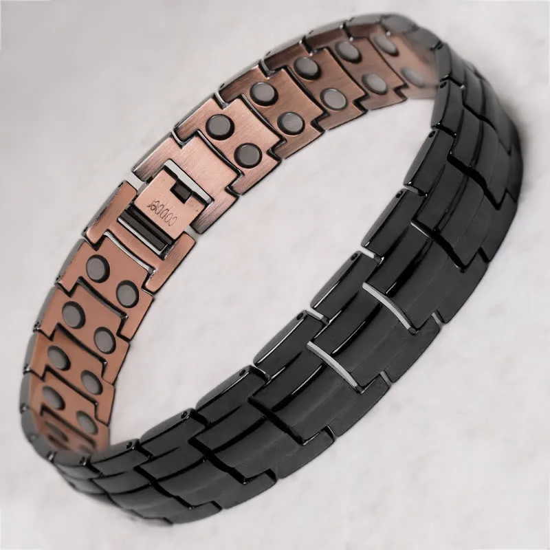 Vintage Magnetic Solid Copper Cuff Bracelet Bangle - Image 5