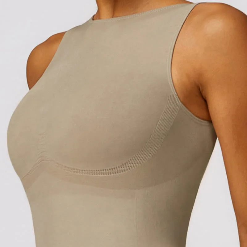 Mythstone High Stretch Sleeveless Seamless Jumpsuit Romper Sports Fitness Yoga Women Bodysuit - Image 26