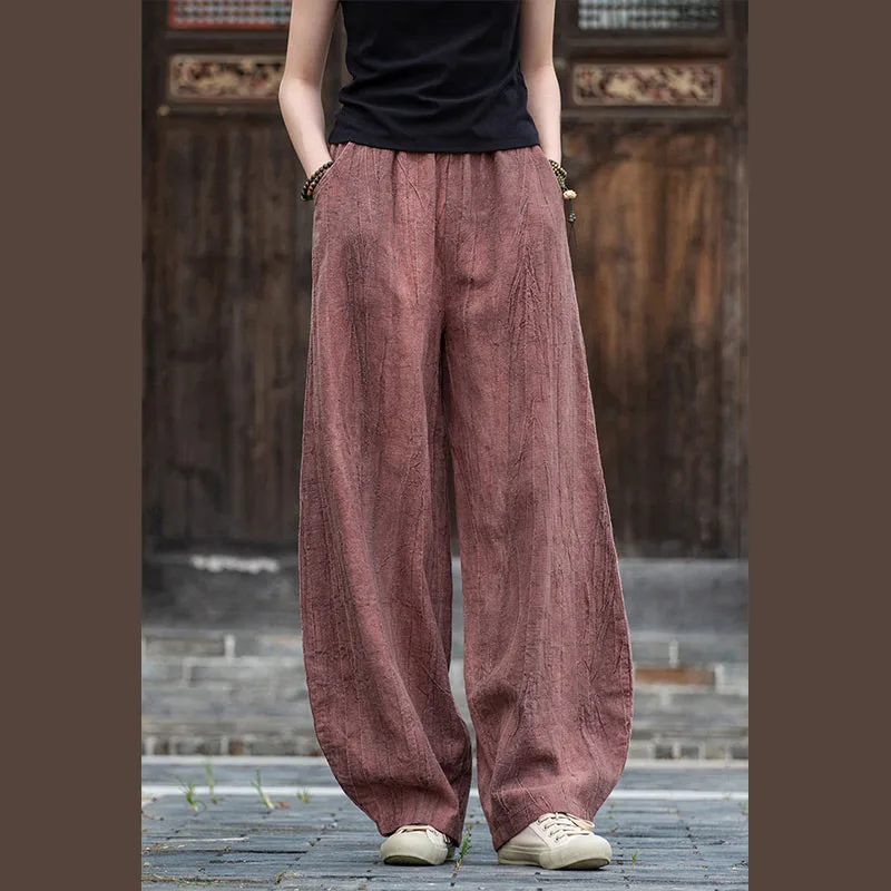 Mythstone Ramie Cotton Linen Pants Tie-dye Design Trousers Loose Zen Yoga Women's Pants with Pockets - Image 19
