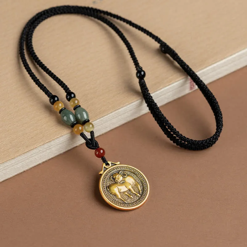 12 Chinese Zodiac Blessing Wealth Fortune Necklace Pendant - Image 20