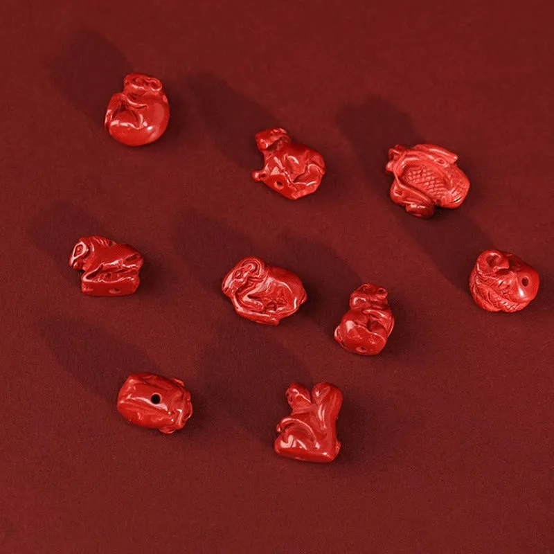 Mythstone Natural Cinnabar Dragon Blessing Red String Belly Chain - Image 17