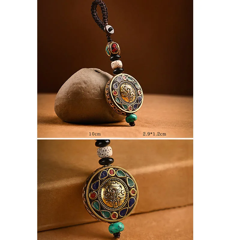 Mythstone Tibetan Om Mani Padme Hum Bodhi Seed Peace Key Chain - Image 3