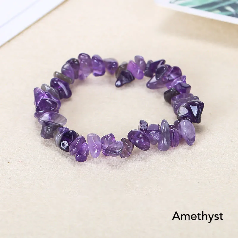 Natural Irregular Shape Crystal Stone Warmth Soothing Bracelet - Image 13