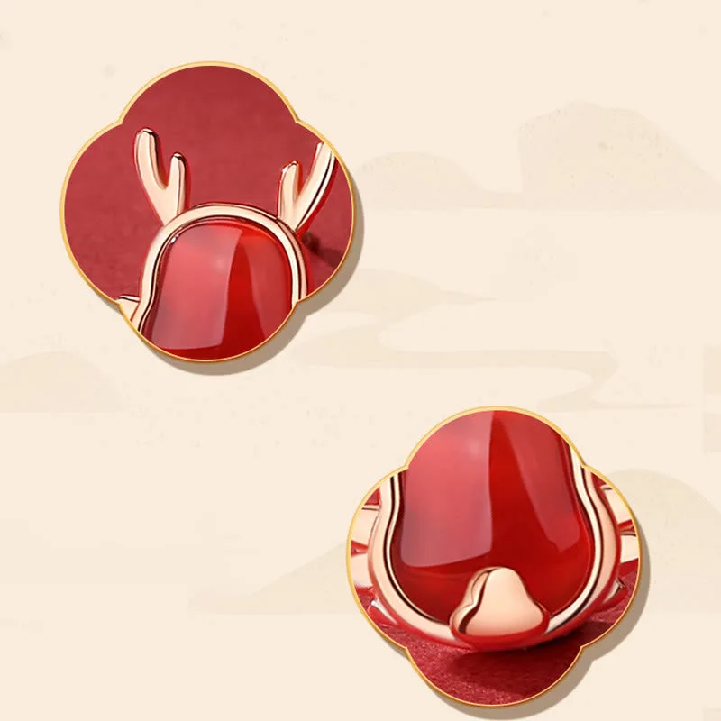 Mythstone 925 Sterling Silver Year of the Dragon Natural Red Agate Dragon Attract Fortune Fu Character Strength Bracelet Necklace Pendant Earrings - Image 14