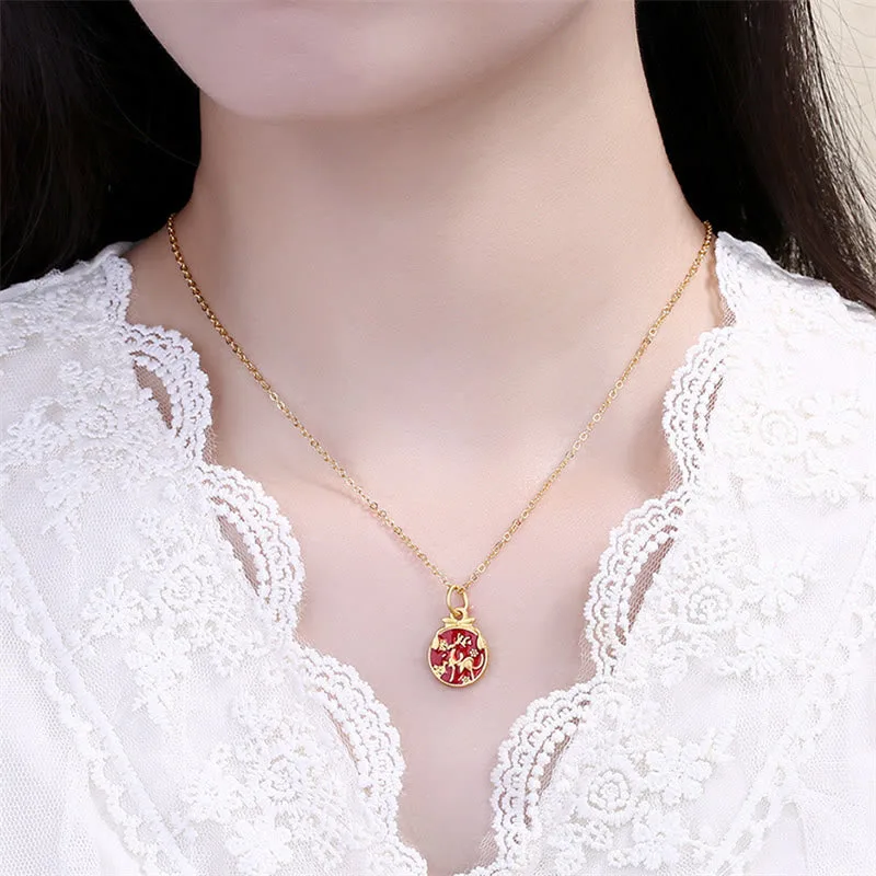 Mythstone Vintage Sika Deer Flowers Copper Healing Necklace Pendant - Image 4