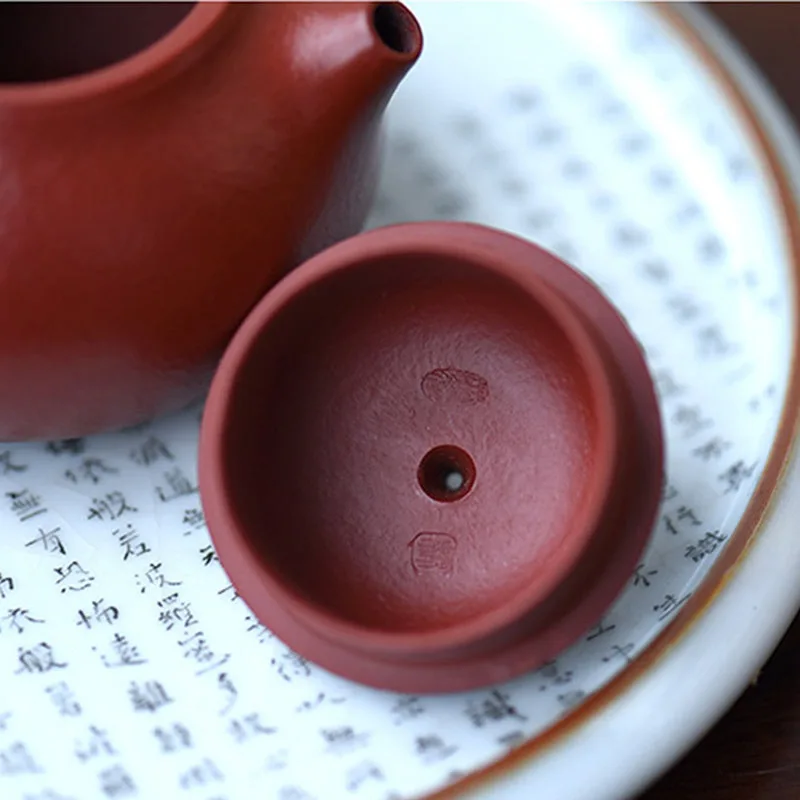 Mythstone Yixing All Handmade Wen Dan Brown Purple Clay Kung Fu Teapot - Image 7