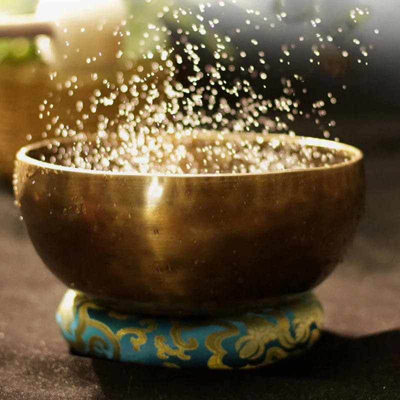 Mythstone Tibetan Sound Bowl Handcrafted for Healing and Meditation Positive Energy Singing Bowl Set - Image 7