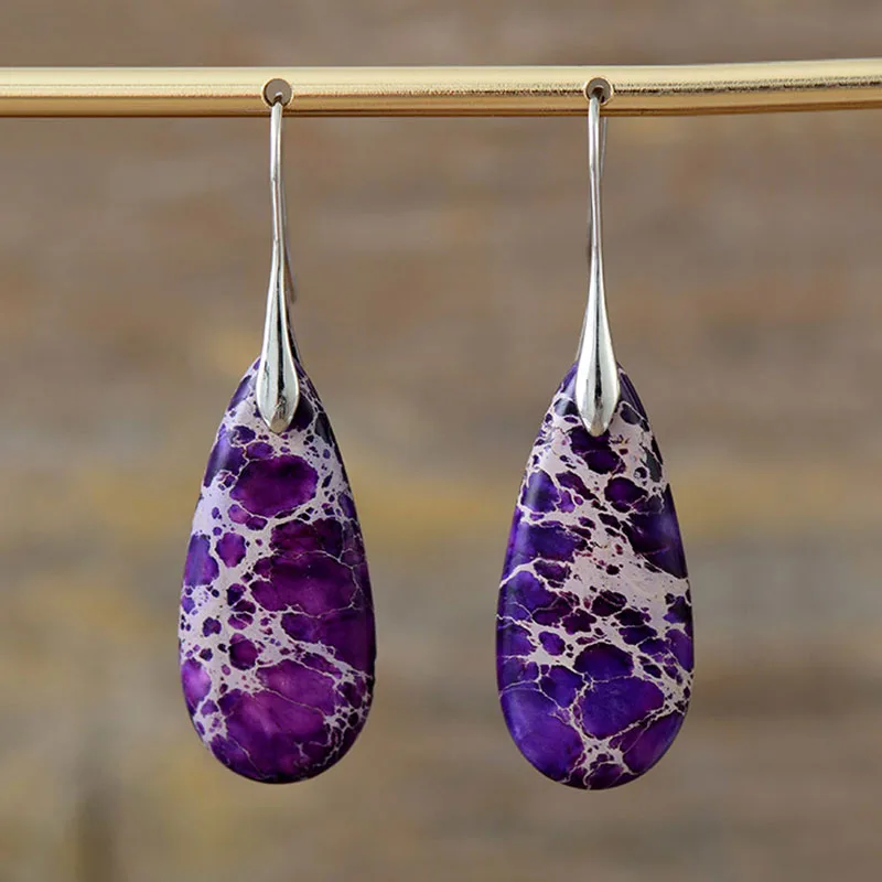 Emperor Stone Healing Crystal Earrings - Image 7
