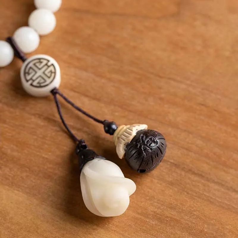 Mythstone Natural Green Sandalwood Bodhi Seed Soothing Bracelet - Image 11