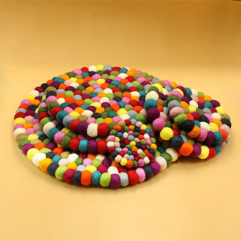 Mythstone Tibetan Singing Bowl Handcraft Felted Wool Cushion Decoration - Image 2