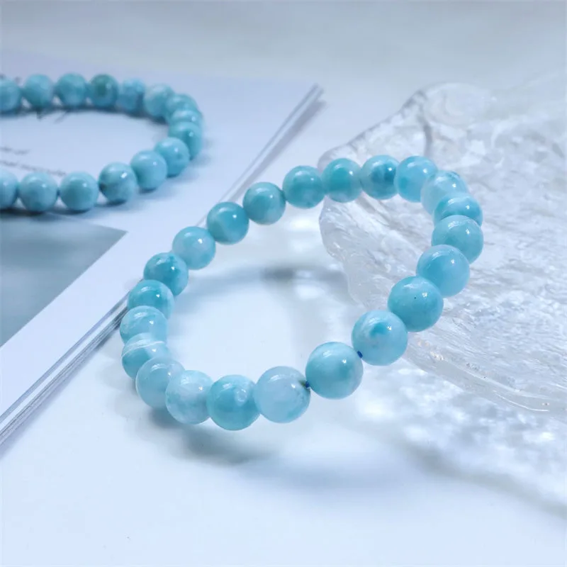 Mythstone Natural Larimar Wisdom Confidence Bracelet - Image 12