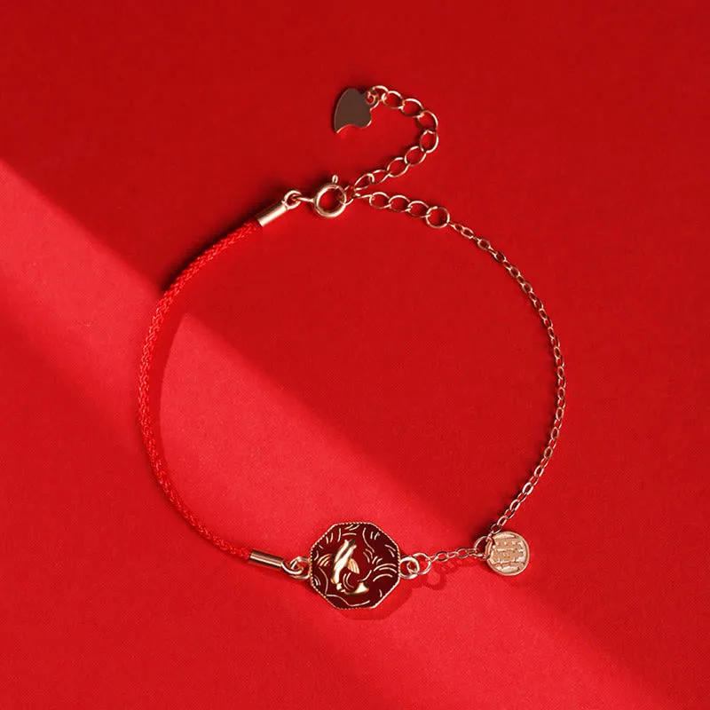 Mythstone 925 Sterling Silver Luck Koi Fish Color Change Wealth Handcrafted Braided Bracelet - Image 14