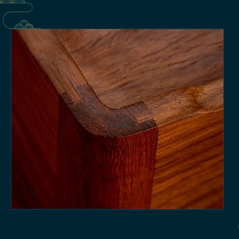 Mythstone Retro Handmade Floral Pattern Rosewood Jewelry Storage Box Lockable Wooden Gift Organizer Box - Image 11