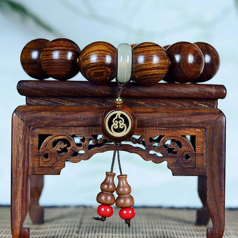 Mythstone Rosewood Warmth Calm Gourd Charm Bracelet - Image 3