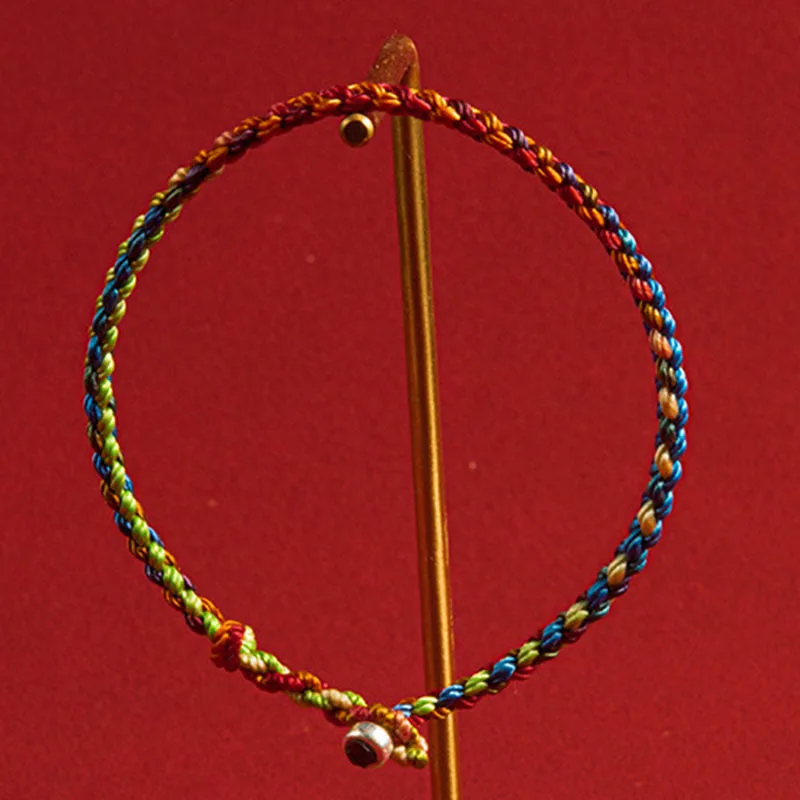 Mythstones "May you be blessed with peace and safety in all four seasons" Lucky Multicolored Bracelet - Image 4