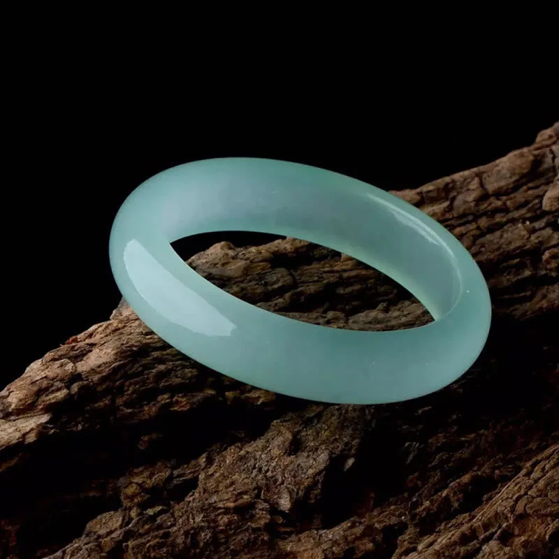 Mythstone Natural Jade Luck Healing Prosperity Bangle Bracelet - Image 13