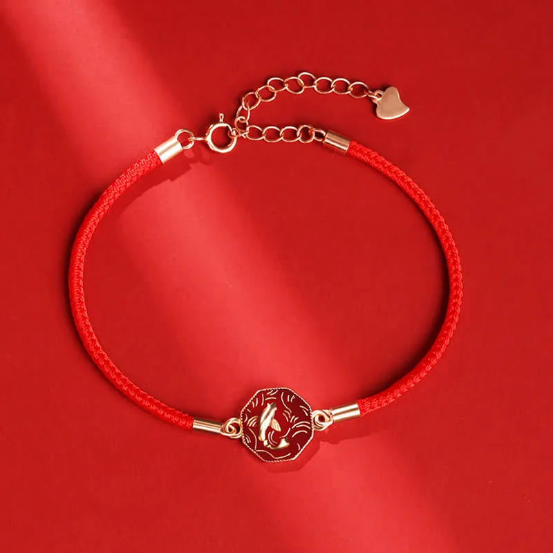 Mythstone 925 Sterling Silver Luck Koi Fish Color Change Wealth Handcrafted Braided Bracelet - Image 3