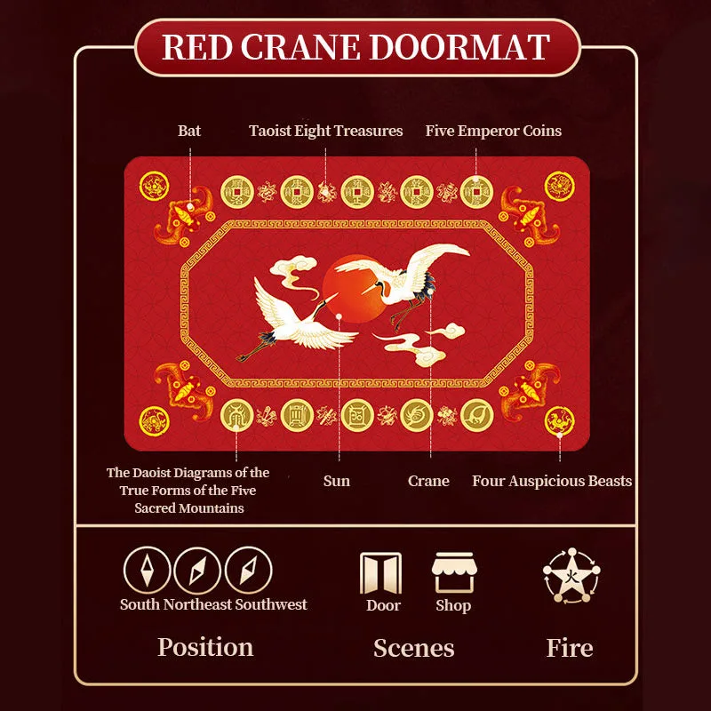 Mythstone - Five Elements Lucky Crane Gourd Kirin Dragon Axe Nine Koi Fish Non-slip Foot Pad Doormat - Image 7