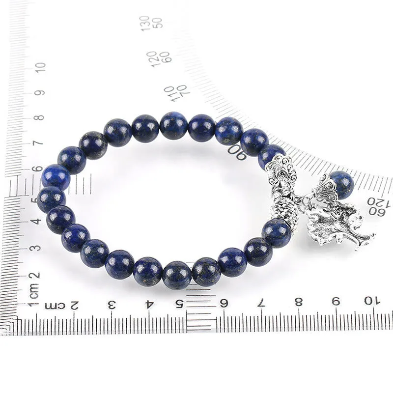 Mythstone Natural Gemstone Tree of Life Lucky Charm Stretch Bracelet - Image 51