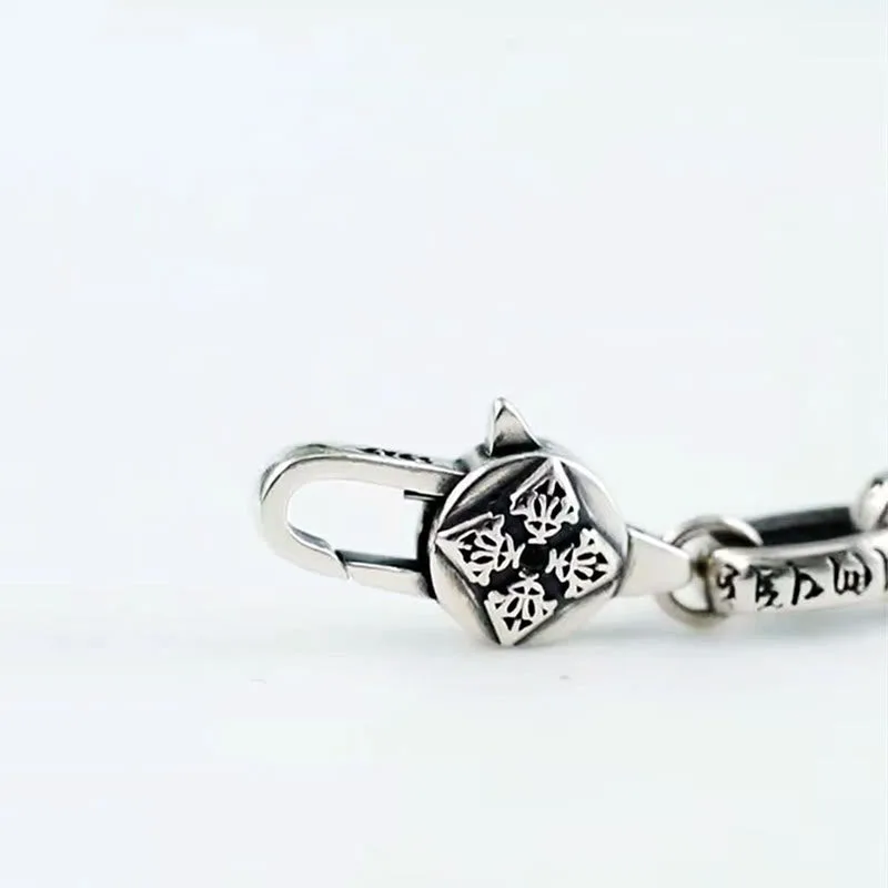 Mythstone Om Mani Padme Hum Double Dorje Copper Engraved Wisdom Bracelet - Image 11