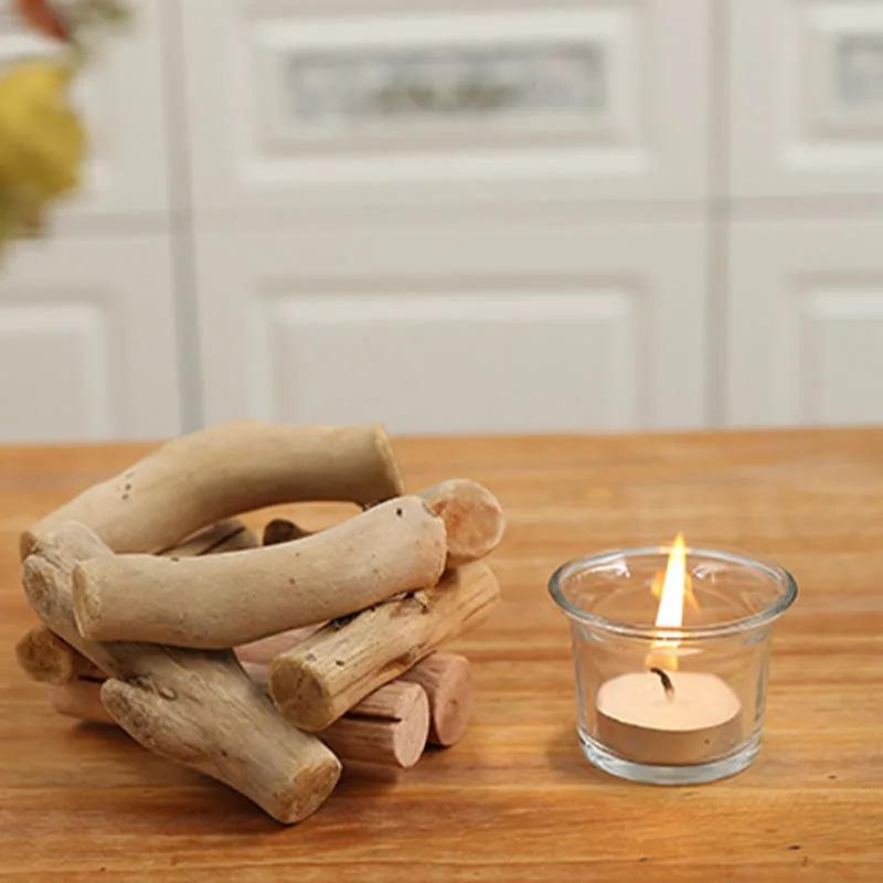 Mythstone Wood Candlestick Home Candle Holder Decoration - Image 14