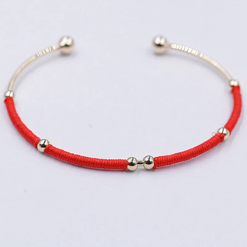 Mythstone Red String Blessing Protection Cuff Bracelet - Image 3