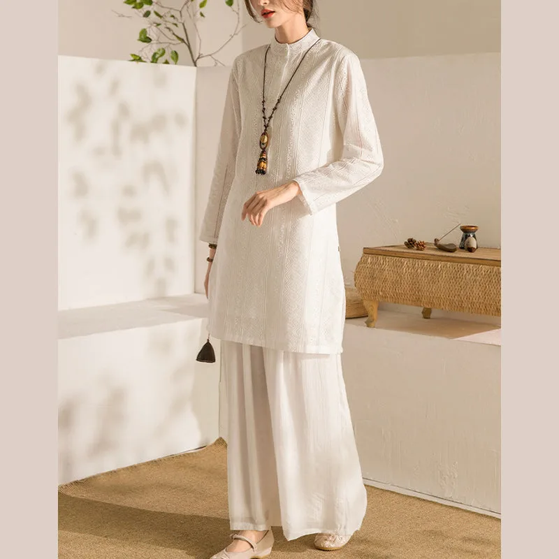 Mythstone 2Pcs Long Sleeve Yoga Clothing Meditation Clothing Top Pants Women's Set - Image 4