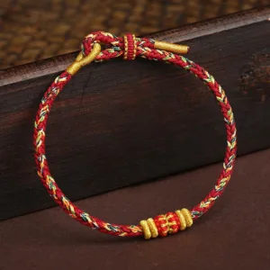 Mythstone Handmade Colorful Rope King Kong Knot Braided Luck Bracelet