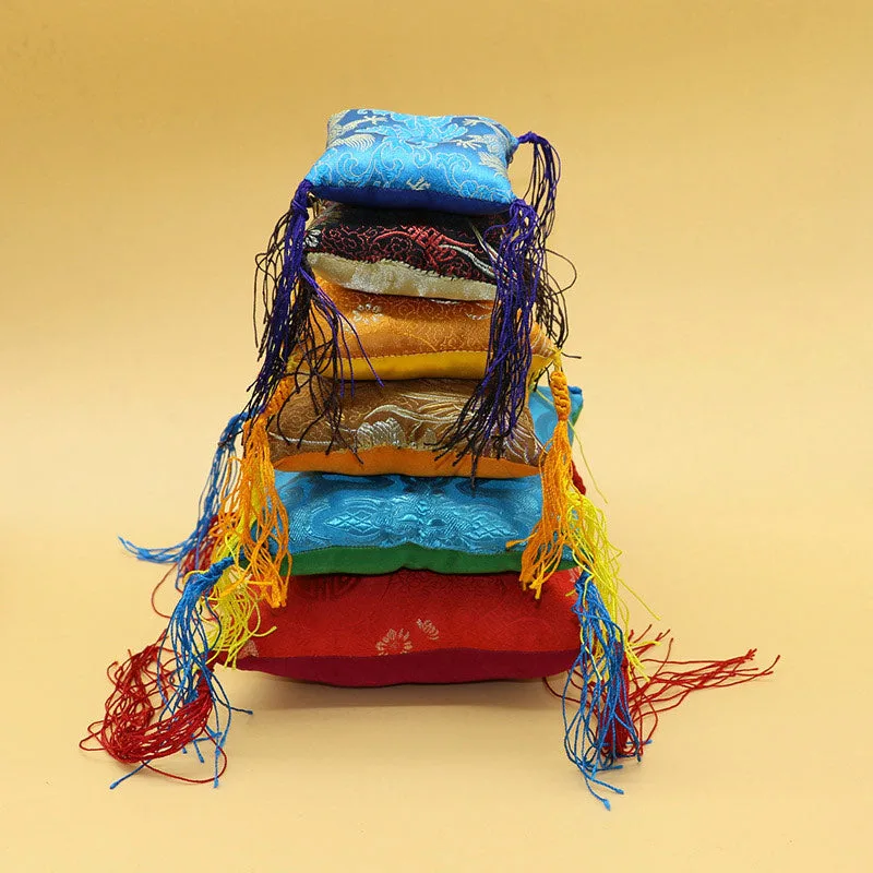 Mythstone Tibetan Singing Bowl Cushion Decoration with Tassel Decoration - Image 2