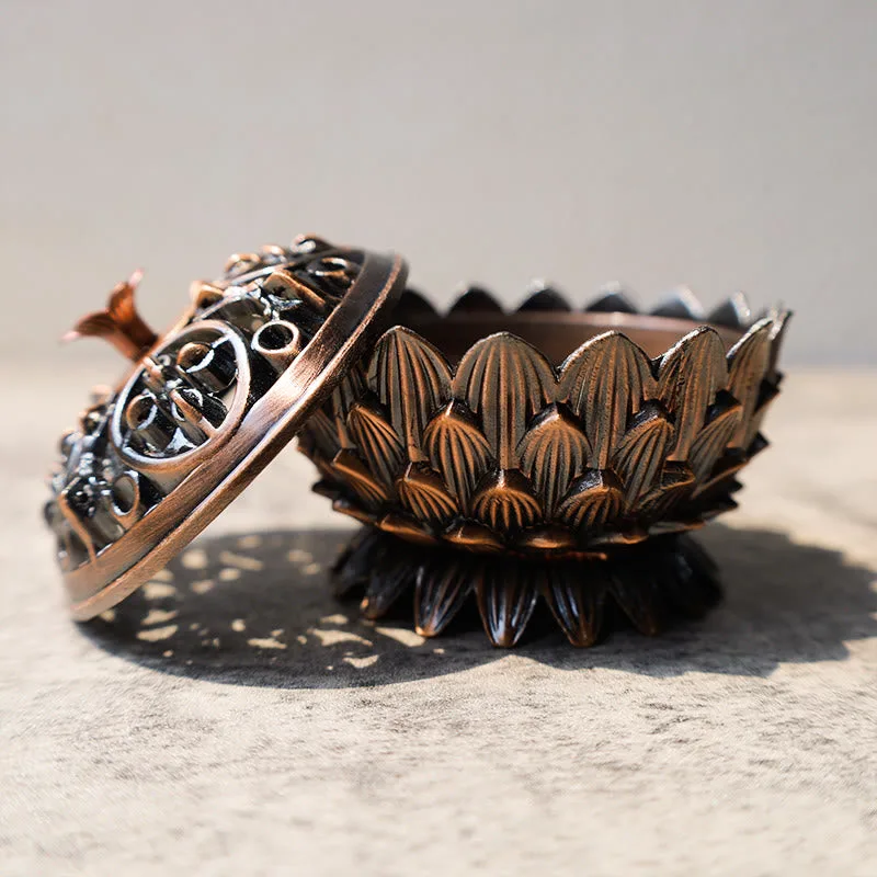 Mythstone Tibetan Lotus Shaped Purify Incense Burner - 图片 6