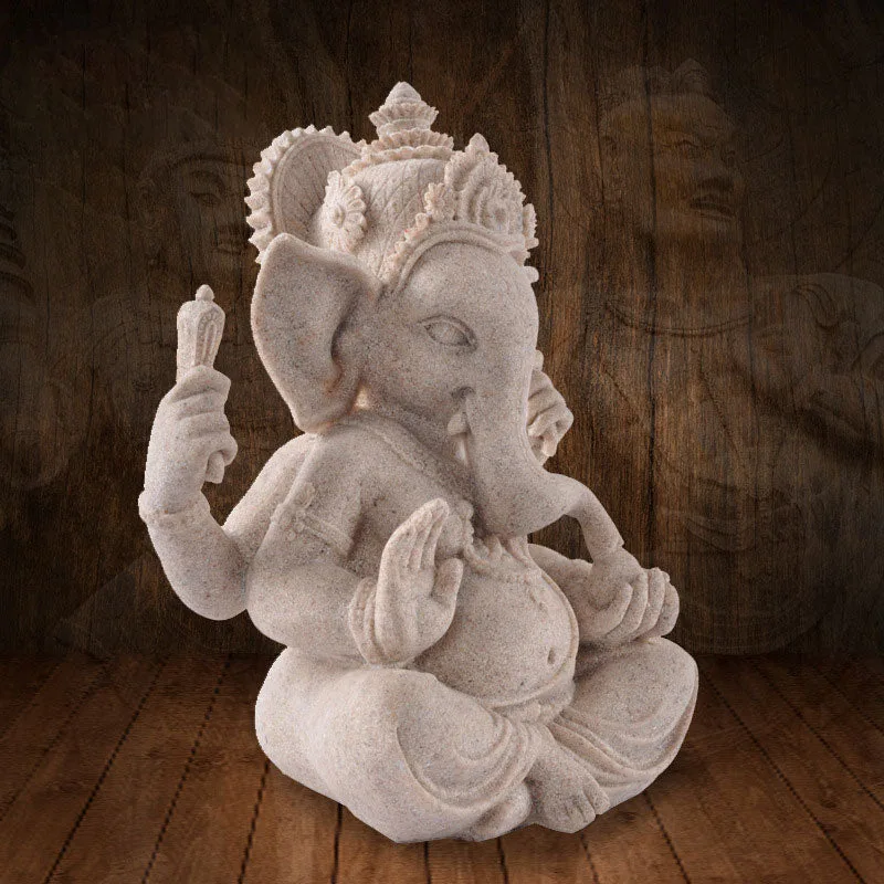 Mythstone Ganesh Ganpati Elephant Statue Wealth Blessing Home Decoration - Image 4