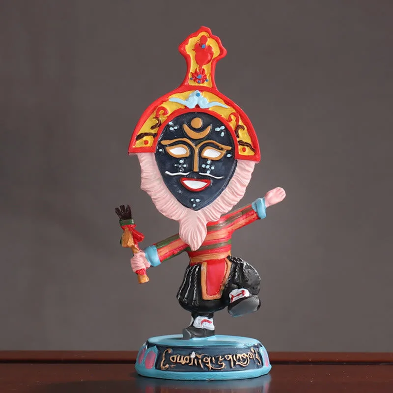 Mythstone Tibetan Opera Face Mask Puppet Home Office Car Decoration Ornament - Image 10